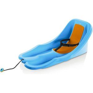 Toddler Sled - 3-Point Safety Harness, Retractable Tow Strap, Plastic Snow Sleds